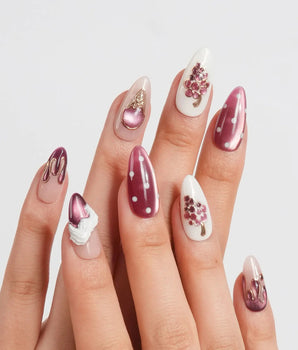 Grape Sorbet handmade grape ice cream press-on nails by Joyee Nails - image 3