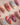 Handmade luxury red marble nails
