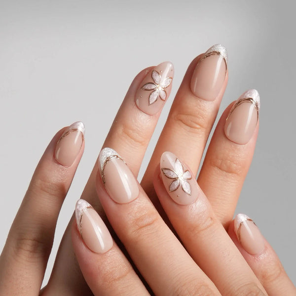 Haze Bloom - Joyeenails - SA064 - XS / Extra Short Almond