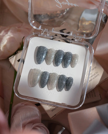 Icy Fog nails — Space Gray & Aurora by Joyee Nails
