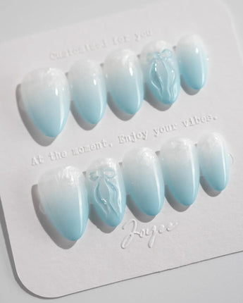 In the clouds - Joyeenails - SA068 - XS / Extra Short Almond