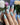 Jelly gloss mint blue nails with pearl and rhinestone accents
