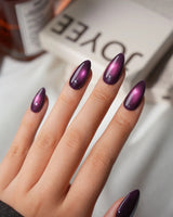 Jewel Cat Eye Press On Nails – Handmade Magnetic Velvet – 12 Colors press on nails, handmade custom nails by Joyeenails