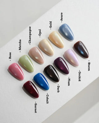 Jewel Cat Eye Press On Nails – Handmade Magnetic Velvet – 12 Colors press-on nails by Joyee Nails