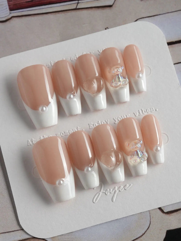 Joyee Cute Frenchtips - Joyeenails - FT0A5 - XS / Medium Coffin