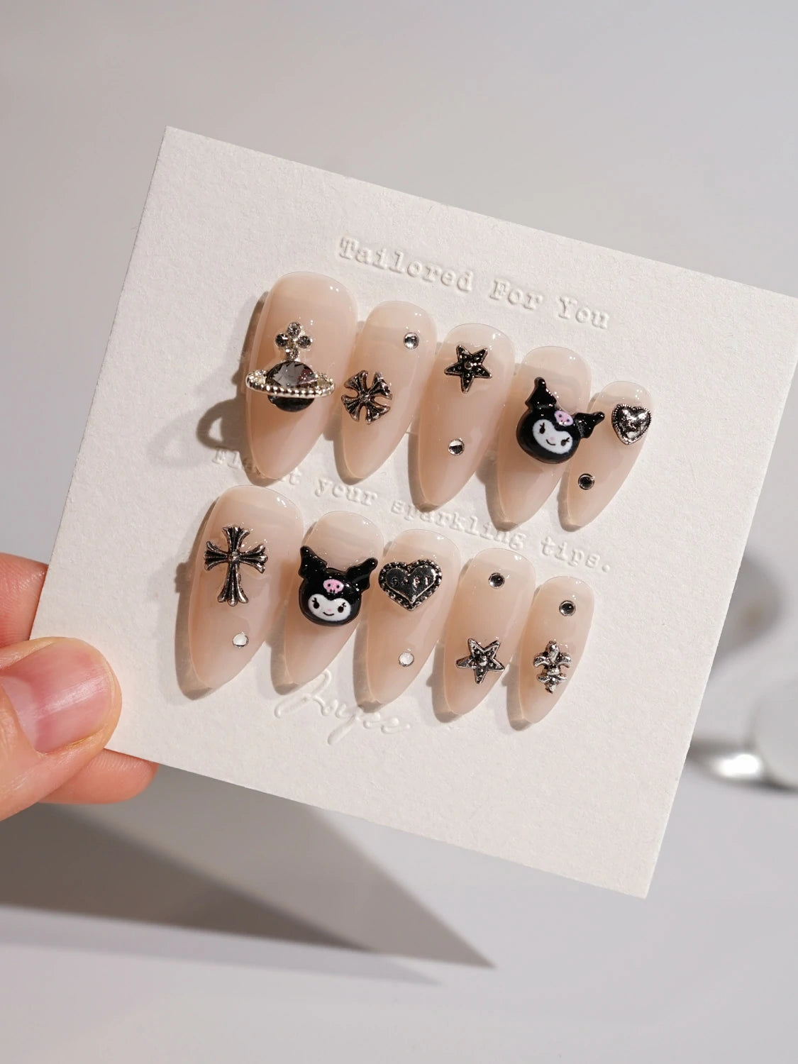 Kuromi Hello Kitty Spooky Press On Nails – BOSS BABES NAILS & SUPPLIES
