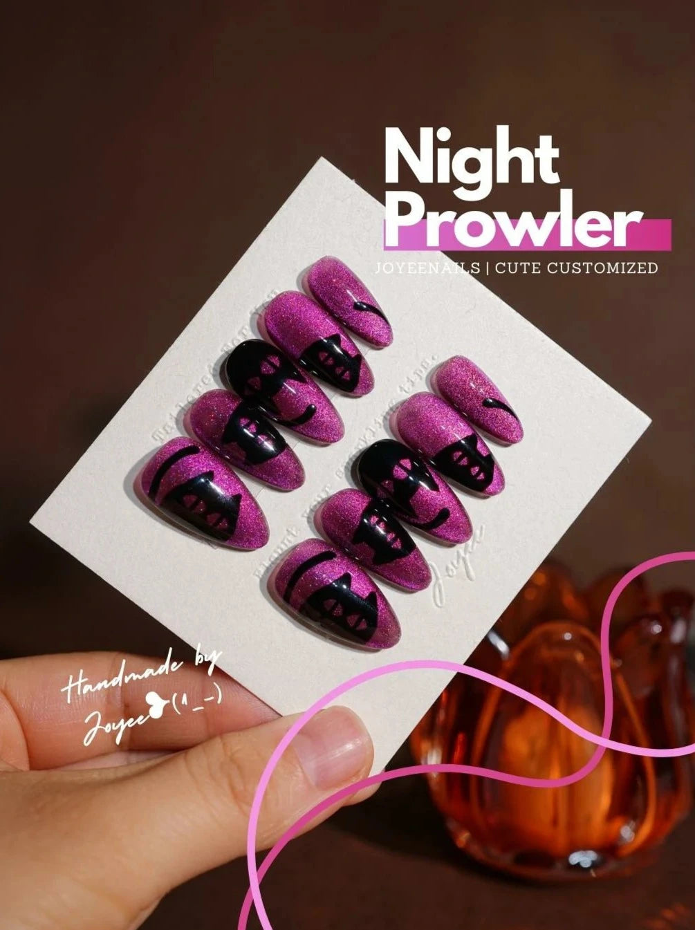 Handmade- Night Prowler Press On Nail Set