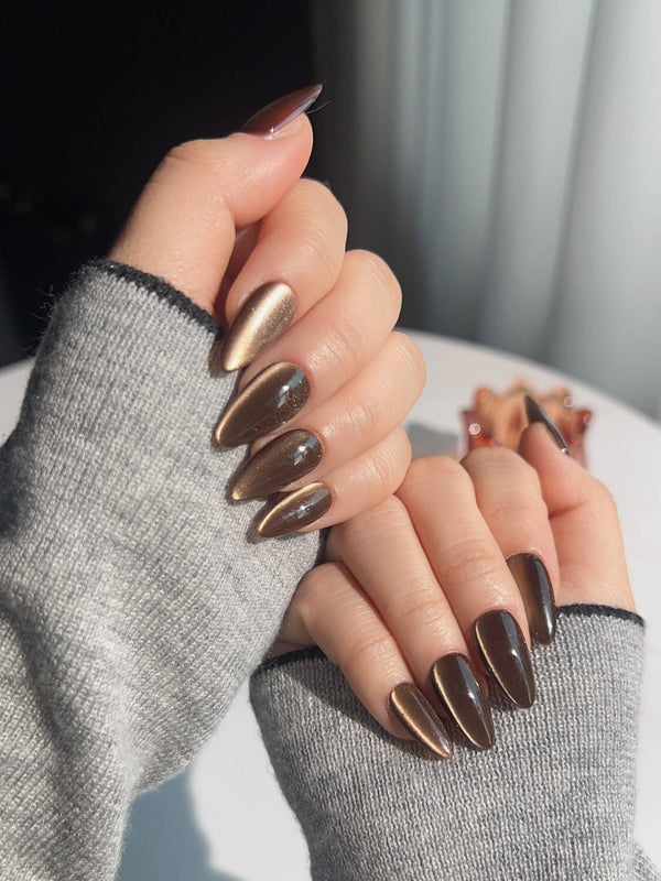 Arabica Cat - eye - Joyeenails - CE054 - S / Short Almond