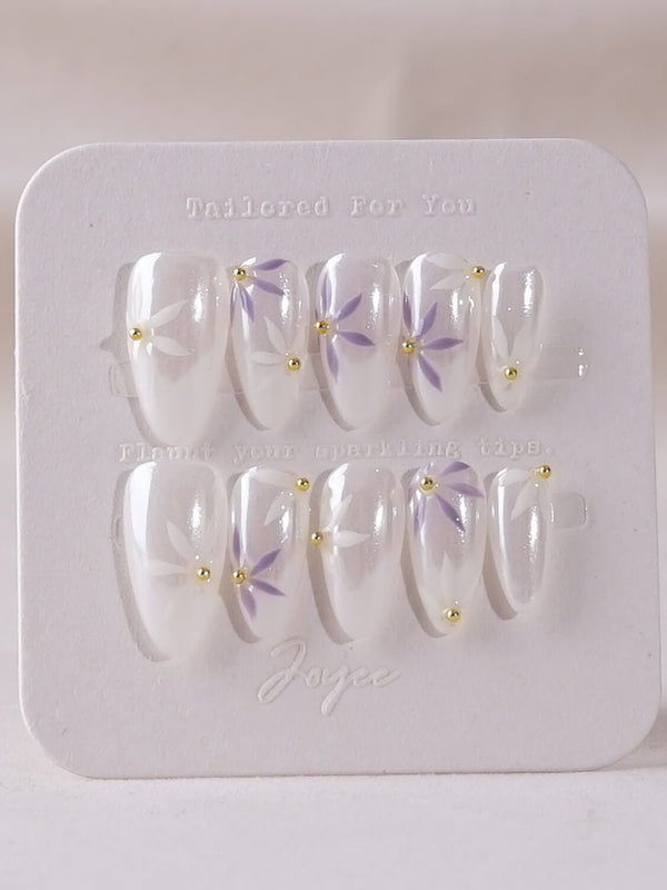 Garden Party - Joyeenails - SA042 - S / Medium Almond