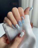 MIFFY XOXO press-on nails — cute nails miffy handmade nail art by Joyee Nails