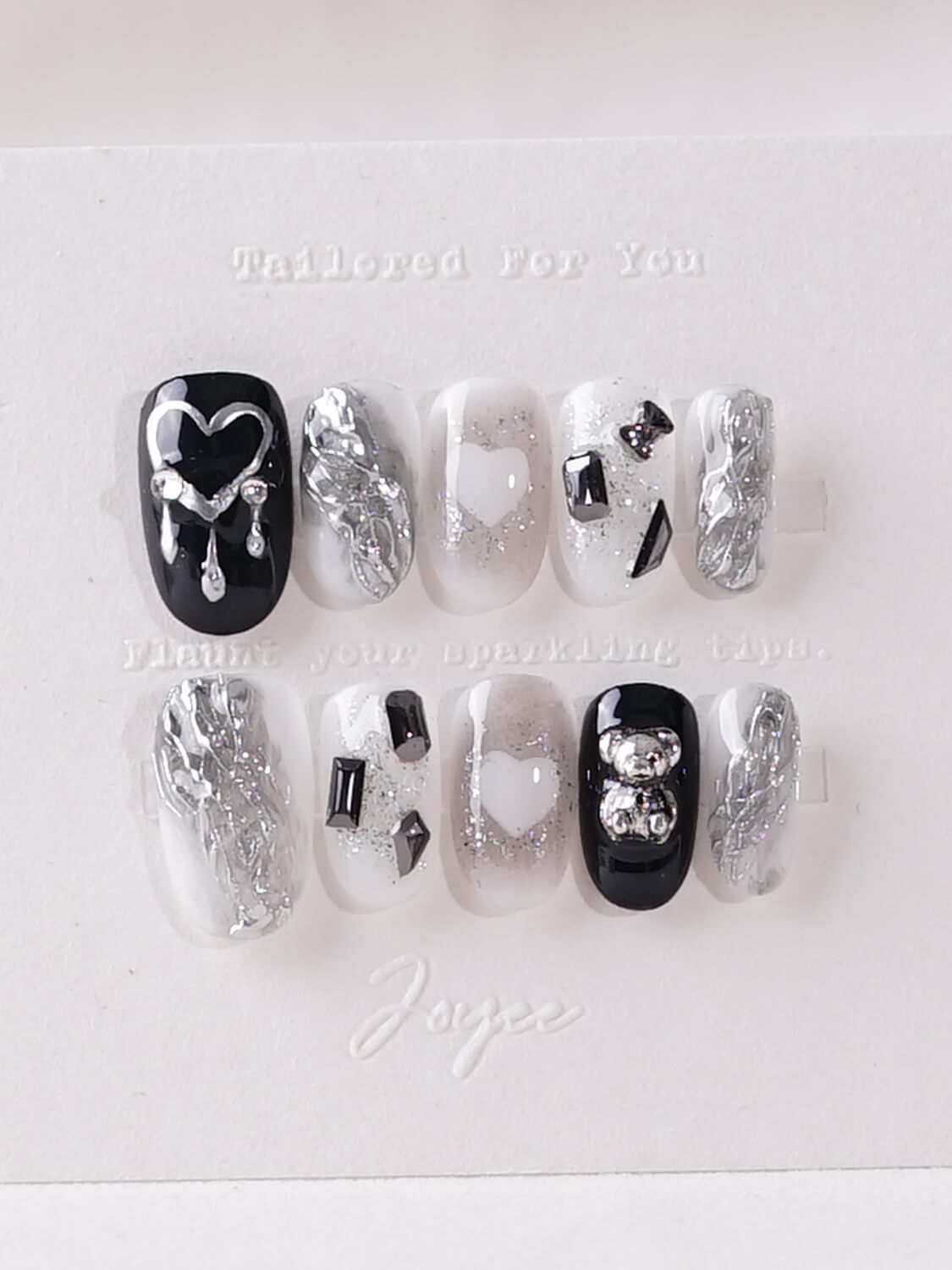 joyee-custom-press-on-nails-dark-ice-short-oval