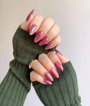 Rose Brew Short Almond | Ready to ship - Joyeenails - CE025 - Ready - XS / Short Almond