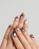 Just Trick press-on nails — halloween mix design nude