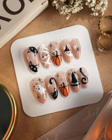 Just Trick nails — halloween mix design nude by Joyee Nails