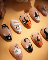 Just Trick nails — halloween mix design nude by Joyee Nails