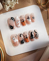 Just Trick nails — halloween mix design nude by Joyee Nails