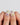 Kiln Spring press-on nails in short oval shape — Colorful Butterflies, Hand-painted Golden Outlines & Glitter Petals.