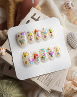 Kiln Spring Short Square press on nails, handmade custom nails by Joyeenails