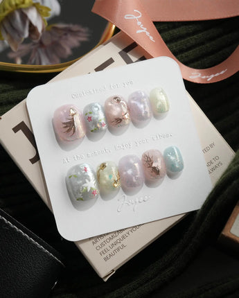 Koi Dream Extra Short Squoval press-on nails