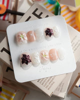 Lily — After Dark Extra Short Squoval press on nails, handmade custom nails by Joyeenails