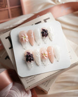 Lily — After Dark Medium Stiletto press on nails, handmade custom nails by Joyeenails