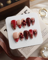 Lily Rouge Short Stiletto press on nails, handmade custom nails by Joyeenails