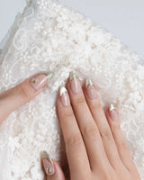 Silk Green - New nails — nude pink base sage by Joyee Nails