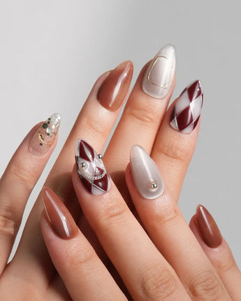 Luxury Vintage Gold | Ready to Ship - Joyeenails - RE026 - Ready - XS / Short Almond