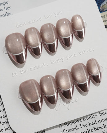 Mauve Lens - Joyeenails - FT053 - XS / Extra Short Almond