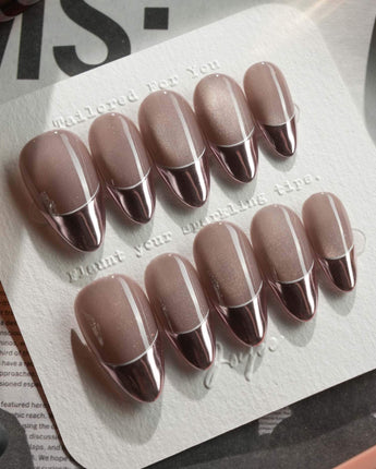 Mauve Lens - Joyeenails - FT053 - XS / Medium Almond