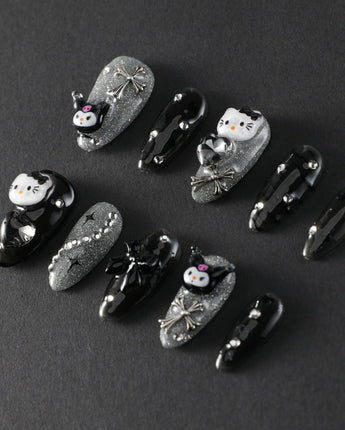 Black KK - Joyeenails - AN027 - L / Medium Almond
