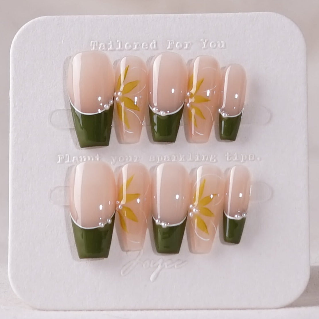 Handmade- Floral Whisper Press On Nail Set