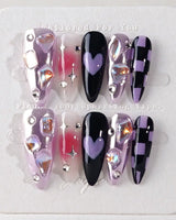 Purple Frost - Joyeenails - DO028 - XS / Medium Stiletto