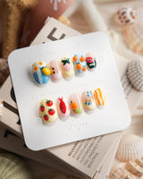 Mercato Italian market press-on nails in extra short oval shape