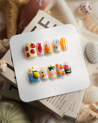 Mercato Italian market press-on nails in extra short square shape