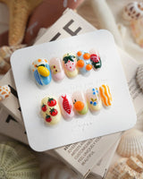 Mercato Italian market press-on nails in short oval shape