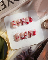 Merry Melt nails — Christmas Red & Creamy by Joyee Nails