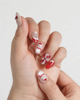 Merry Melt nails — Christmas Red & Creamy by Joyee Nails
