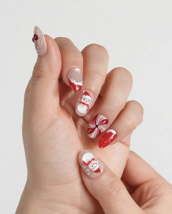 Merry Melt nails — Christmas Red & Creamy by Joyee Nails