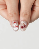 Merry Melt nails — Christmas Red & Creamy by Joyee Nails