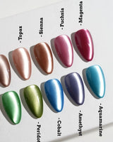 Metallic Cat Eye Press On Nails – Handmade Chrome Magnetic – 16 Colors press on nails, handmade custom nails by Joyeenails