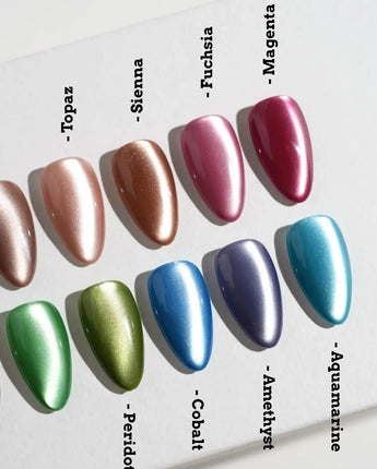 Metallic Cat Eye Press On Nails – Handmade Chrome Magnetic – 16 Colors press on nails, handmade custom nails by Joyeenails