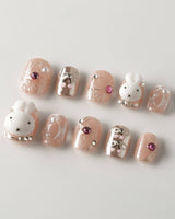 Miffy Nails YOLO press-on nails — cute nails miffy handmade nail art by Joyee Nails