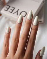 Milky White Press On Nails – Handmade Solid Color – Matte or Glossy – 6 Shades Ivory press on nails, handmade custom nails by Joyeenails