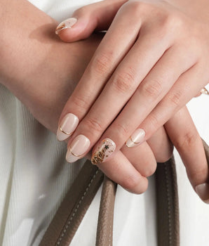 Glow as you nails — Luxury Champagne Gold Christmas, by Joyee Nails