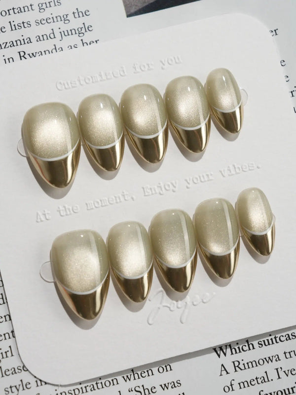 Mint Matrix - Joyeenails - FT051 - XS / Extra Short Almond