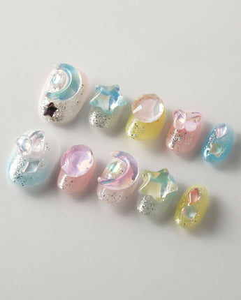 Moon Magic - Joyeenails - AN038 - XS / Extra Short Oval