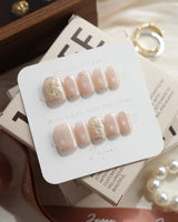 Morning Air Extra Short Square press on nails, handmade custom nails by Joyeenails