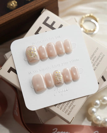 Morning Air Extra Short Square press on nails, handmade custom nails by Joyeenails