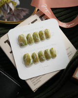 Mosses - Nightlight Moss Extra Short Square press-on nails